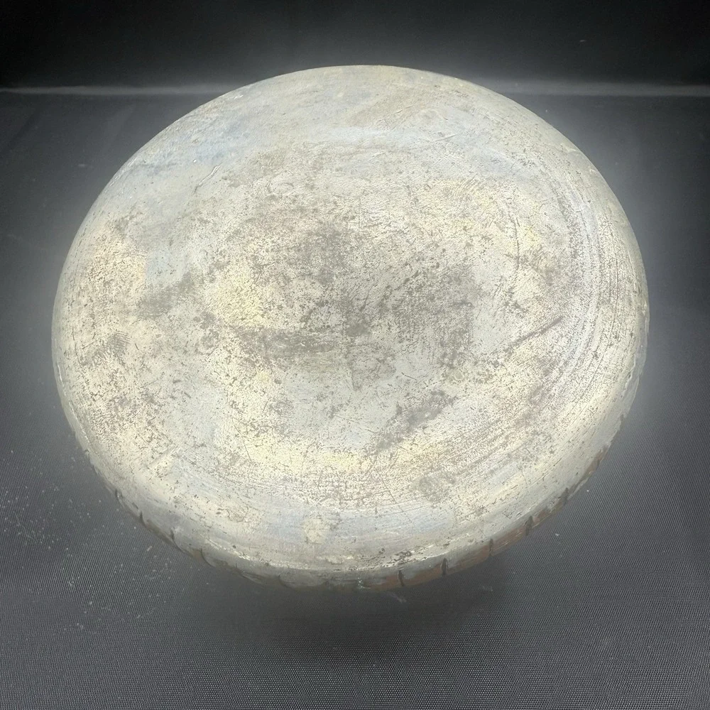 Antique Turkish Etched Copper Cauldron‎ Bakrac Yogurt Pot, Hand Hammered